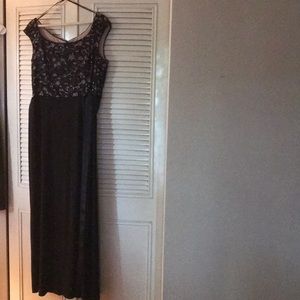 Black and sequin evening dress
